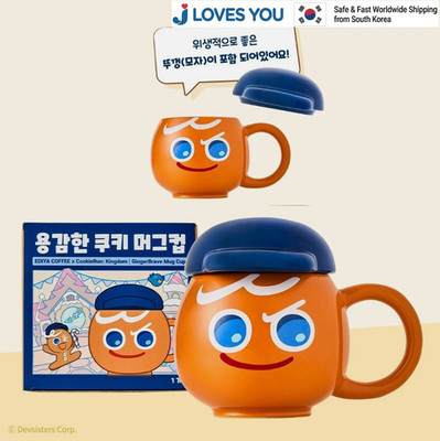 Cookie Run Kingdom x EDIYA GingerBrave Mug Cup Figure NEW