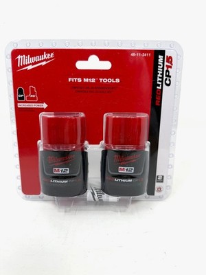 Milwaukee M12 Redlithium Cp 12V 1.5Ah Lithium Ion Power Tool Battery x2 Genuine