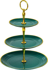 3-Tier Round Plastic Cupcake Stand, Dessert Display Tower