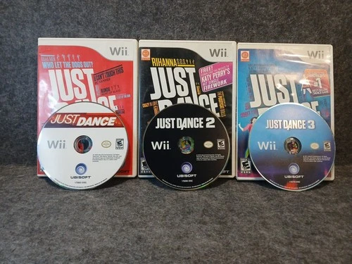 Just Dance 1 2 & 3 - Nintendo Wii - Lot Tested and All Complete With Manuals