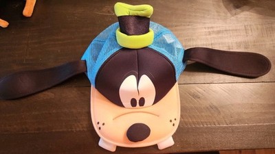 Disney Parks Goofy Face Hat Foam Mesh Cap Ears Adult Adjustable Size Trucker