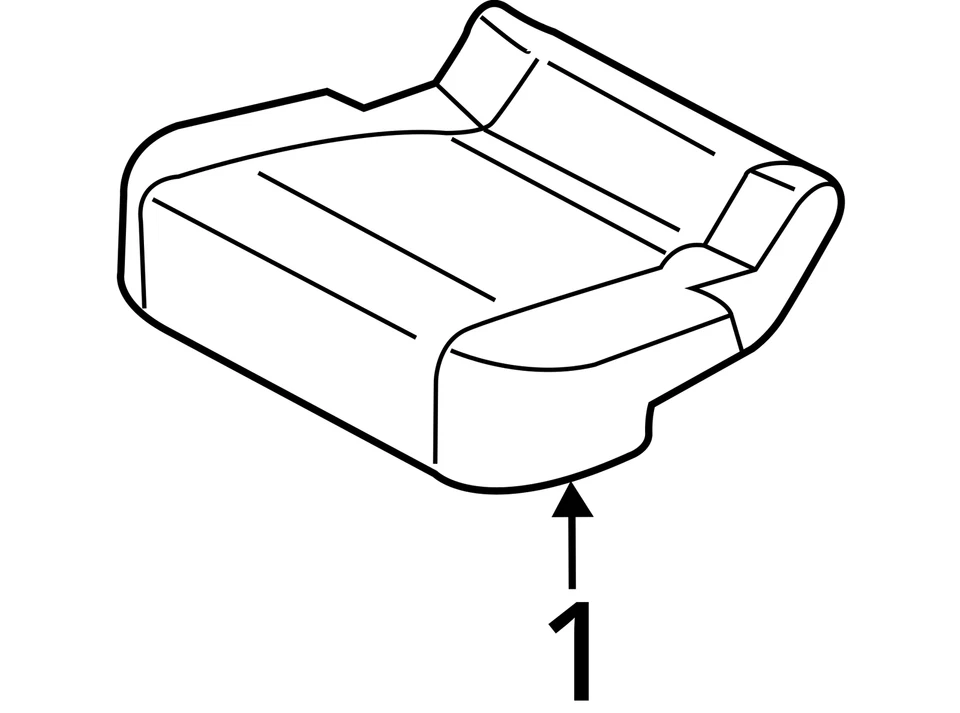 2018 FORD F-350 SUPER DUTY COVER ASY - REAR SEAT CUSH JC3Z2663804GA -  NEW OEM - Image 3 of 3