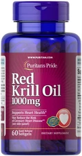 Puritan's Pride Red Krill Oil 1000 mg (170 mg Active Omega-3) - 60 Softgels