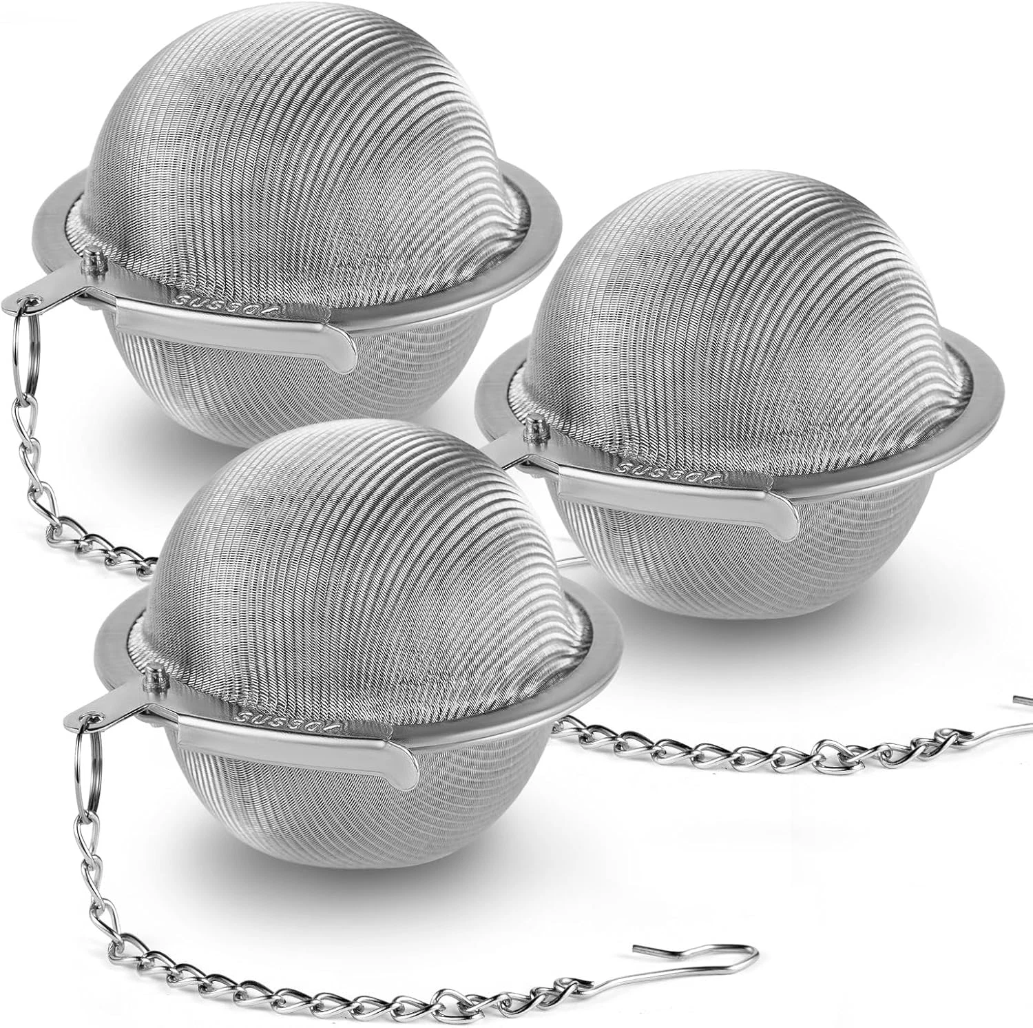 Coladores te acero inoxidable 304 set 3 piezas malla fina infusor hojas te negro