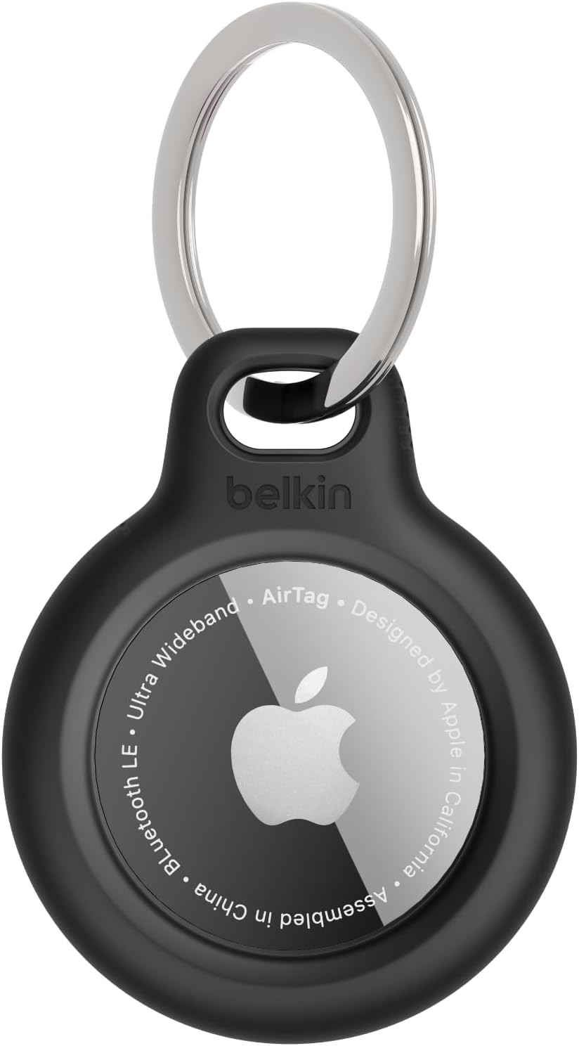 Belkin F8W973 Airtag Case with Key Ring (Secure Holder Protective Cover for Air