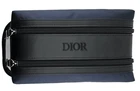 NIB Dior Navy & Black Toiletry Bag Dopp Kit Pouch Travel Case Dual Zipper NEW
