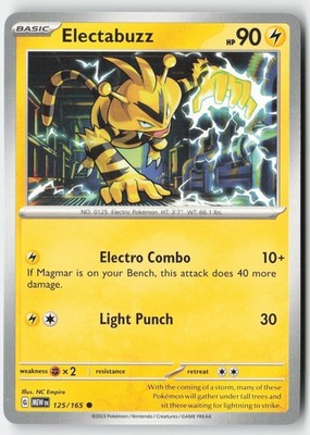 Pokemon - Electabuzz #125/165 - MEW Common