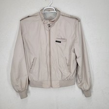 Vintage Members Only Racer Bomber Jacket Cream Size 40 80  s