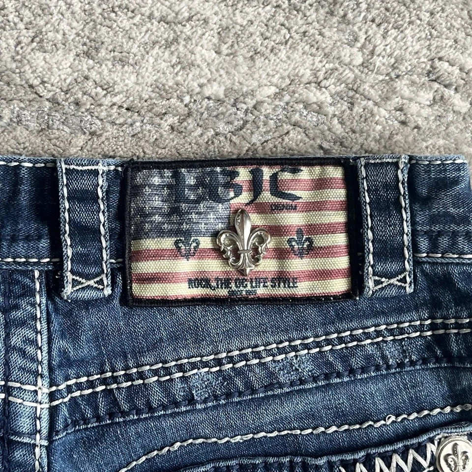 Jeans Laguna Beach Jean Co para Hombres 30x34 Puntada Gruesa Azul Envejecido EE. UU. LBJC Usados Foto 4 de 4