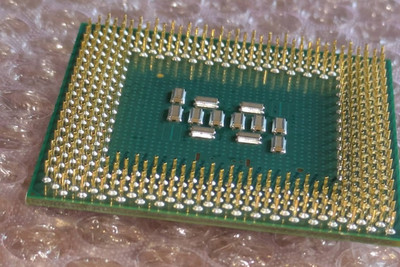 Vintage Intel Pentium III P3 1GHz CPU SL52R FC PGA skt 370 Coppermine Gold Pins