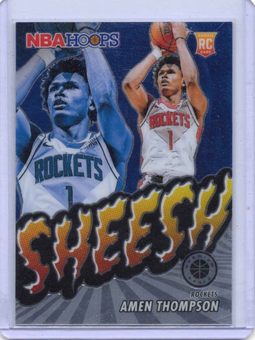 2023-24 NBA Hoops Premium Stock - Sheesh Amen Thompson #4 (RC) Rockets