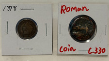 Rare c.300AD Ancient CONSTANTINE Roman Empire Coin & 1898 Indian Head Cent