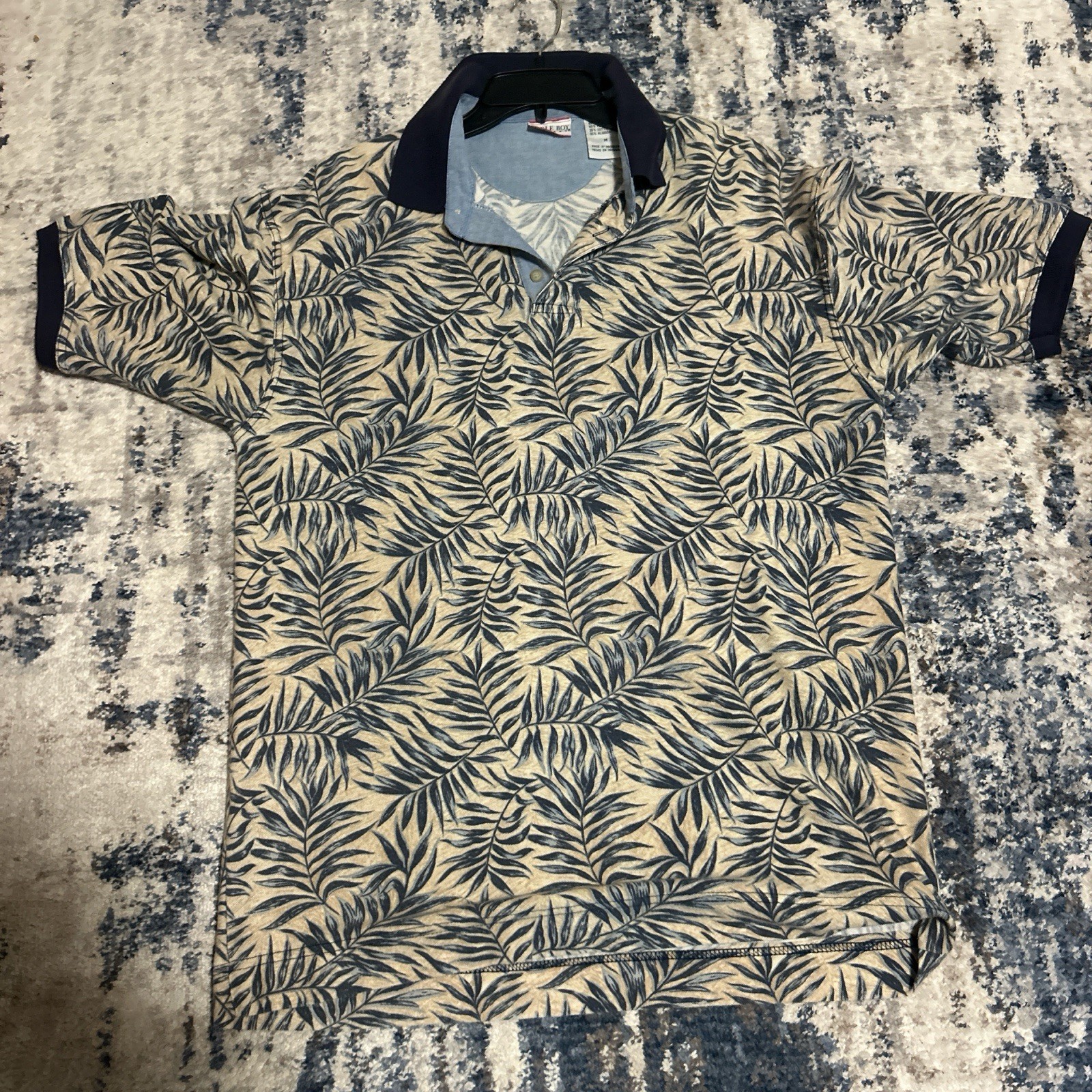 VTG Bugle Boy Shirt Mens Medium Short Sleeve Button Up Hawaiian 90s Y2K Casual