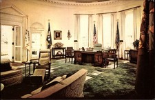 Texas Austin ~ Lyndon B Johnson Library oval office White House  postcard sku153