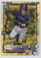 2021 Bowman Chrome Sapphire Edition Yellow Refractor 40/50 Drew Romo 06y2