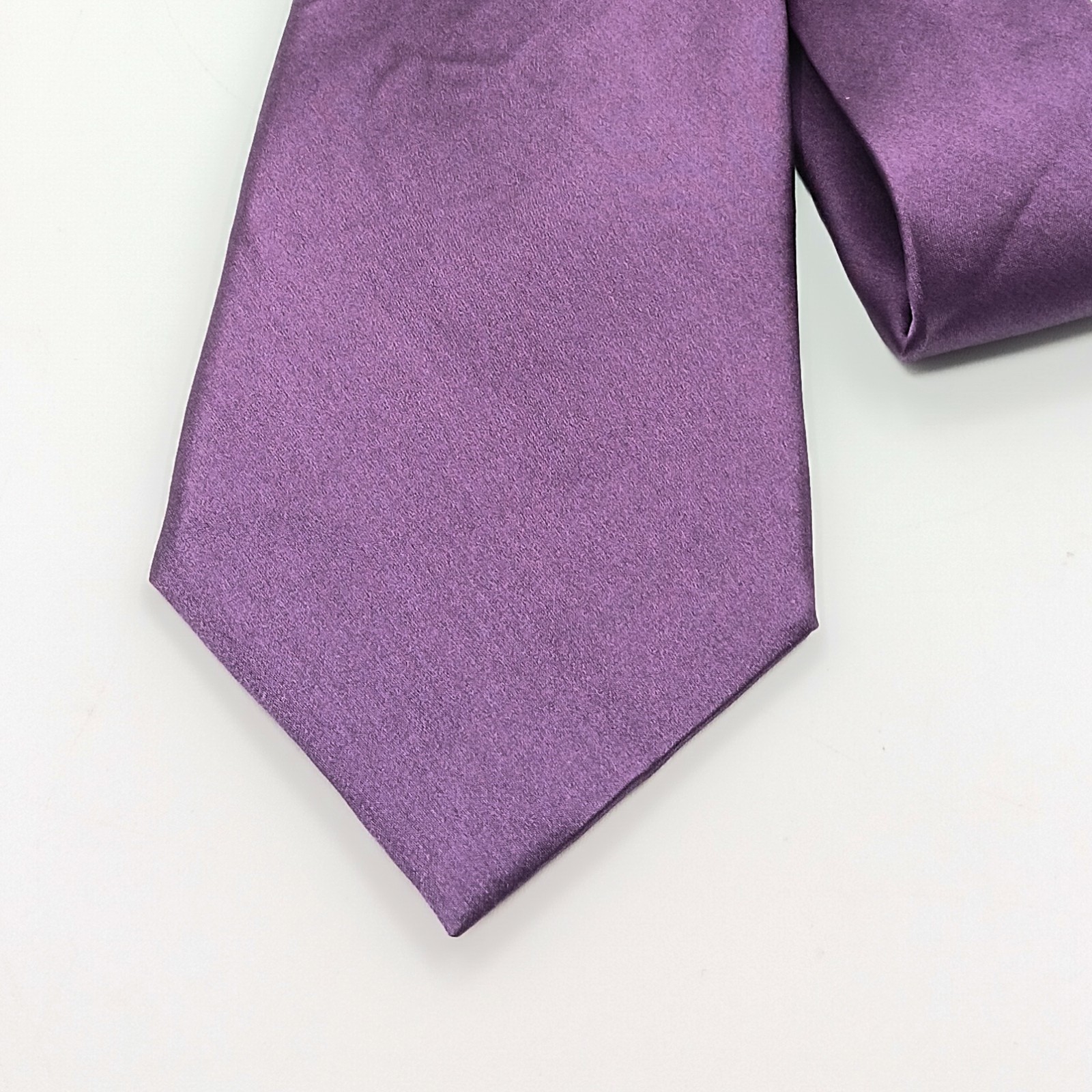 Elite By Brent Morgan Silk Tie Mens 60” Solid Purple Designer Classic Preppy New
