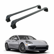 For Porsche Panamera 2009-2016 Roof Rack Cross Bars Fix Point Alu Black