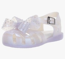 Mini Melissa Baby Girls Mini Aranha XIII Purple Iridescent Jelly Sandals Size 6