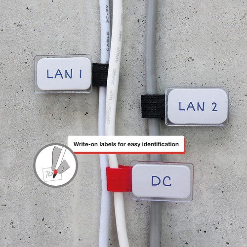 LABEL THE CABLE LTC MINI TAGS - Schwarz Kabelhalter 2510, 10 Stück Schwarz 10 St - Photo 3/7