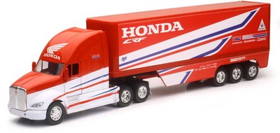 New Ray Toys 1:32 Scale Racing Rig - Team Honda HRC Race Truck 2017 Motorcycle