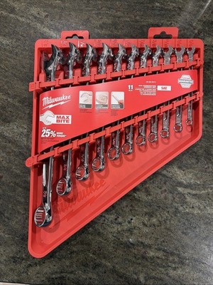 Milwaukee 48-22-9411 11pc SAE Combination Wrench Set