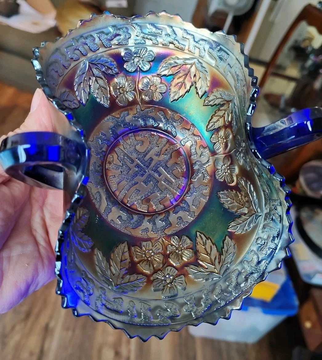 fenton blue carnival glass products for sale | eBay