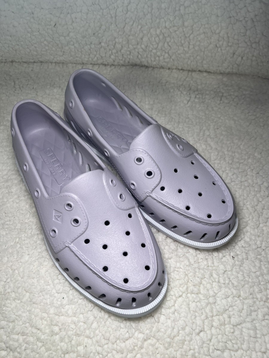 Sperry Float Fish Boat Shoes Women's Size Lavender Rubber Slip