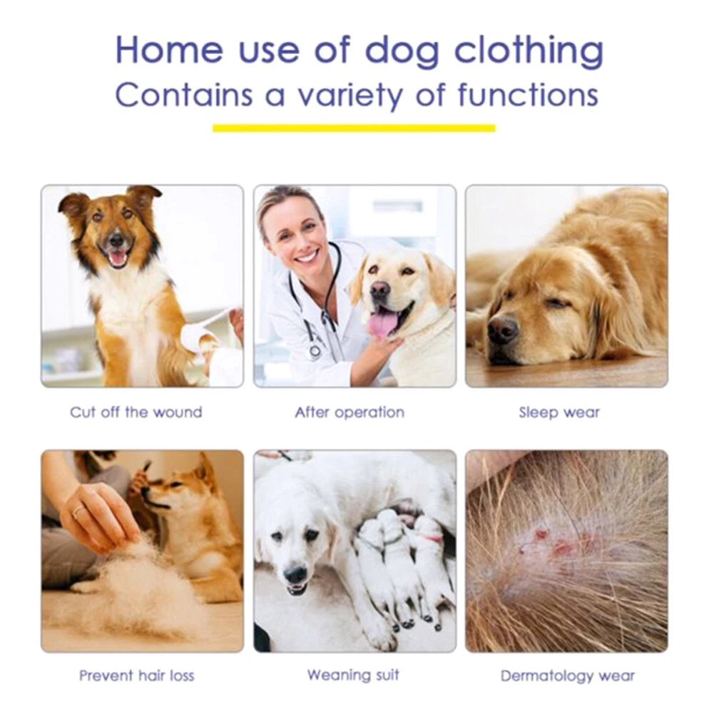 Puppy Four Feet Long Sleeves Post Surgery Apparel Dog Pajamas
