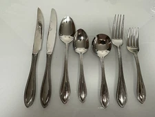 RSVP Stainless RXV5 Beaded 18/10 Beads Glossy Silverware Flatware 35 Piece