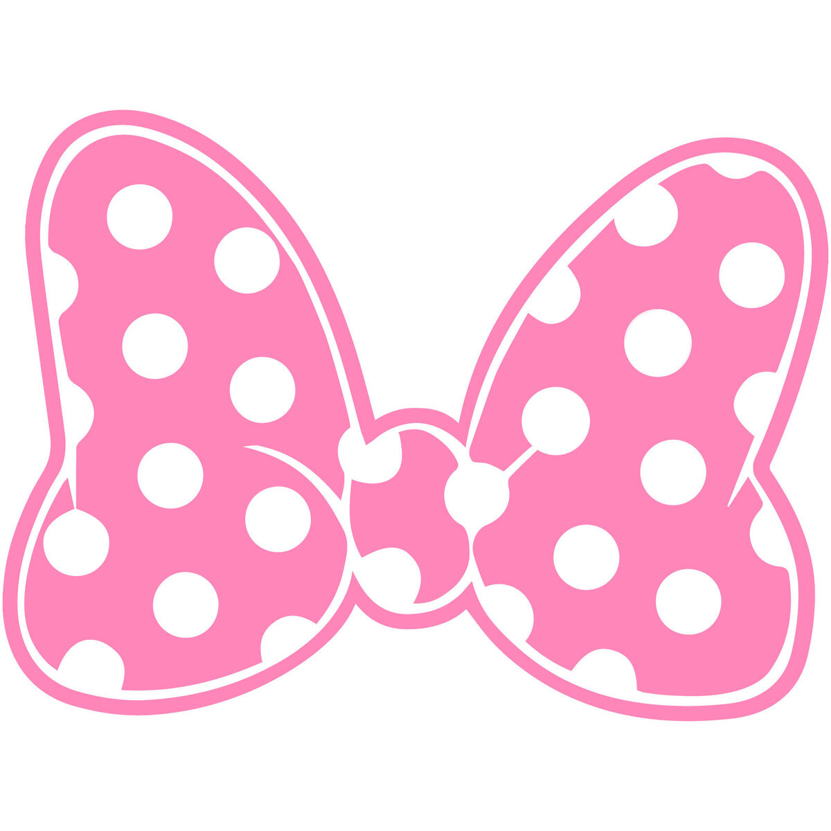 Minnie Mouse Polka Dot Bow 6 Disney Decal Sticker Vinyl Walt Land World