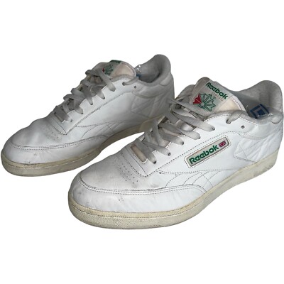 Shoes Reebok Club C 85 Mens 11W Chalk White Green Vintage Retro 90s Tennis DV643