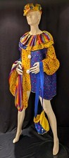 Vintage Narr Rainbow Kostüm  (Hose 1B) Karneval L-XL Kappe + Tasche Bonus