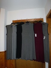 Sleeveless Mock Neck Ribbed  Soft Dresses Gap 2XL,XL,L,M,Some Color 95% rayon