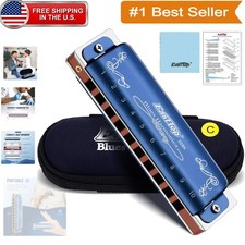 Diatonic Harmonica for Beginners and Pros Key of C, 10 Holes, Beautiful Gift