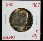 1967 Kennedy Half Dollar 50C  "UNC"   Nice Color