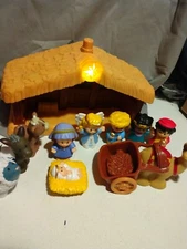 Little People Fisher Price Nativity Scene FIGURES Manger Baby Christmas WORKING 