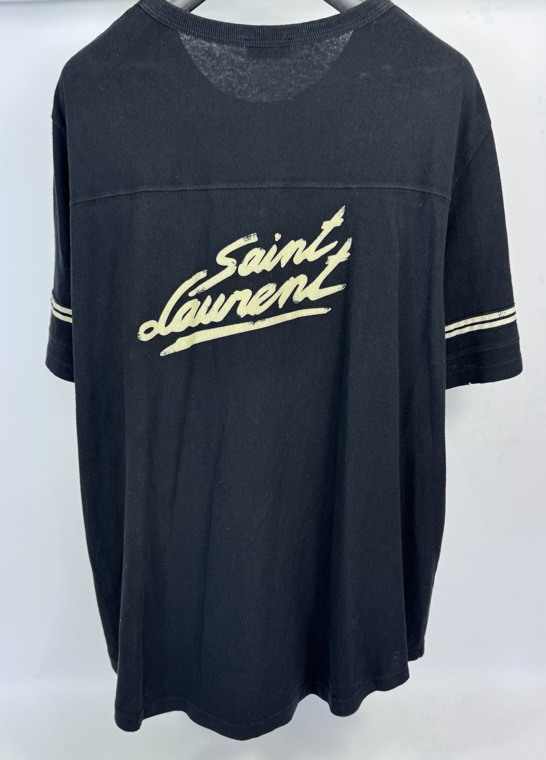 Saint Laurent T shirt manica corta con stampa logo taglia: XXL