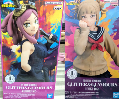My Hero Academia HIMIKO TOGA HATSUME MEI GLITTER & GLAMOURS Figure -Set of 2 NEW