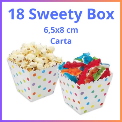 18 Sweety Papierbox Dose Box Popcornbox Party Geburtstag