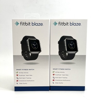 New Fitbit Blaze Black Smart Fitness Tracker Watch Size Small & Large IN BOX