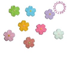 Puppy Dog Bows Cute tiny sakura flowers plastic puppy clips pet hair bow