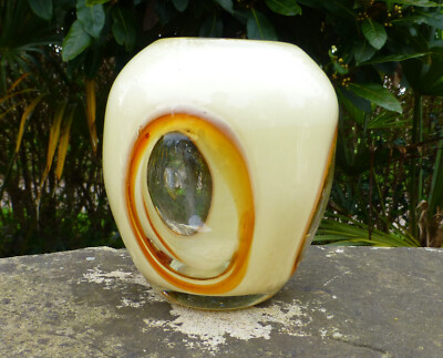 Sehr ausgefallenes Vintage Kunstglas Jablonski oder Murano ? Fenstervase - Designerstück
