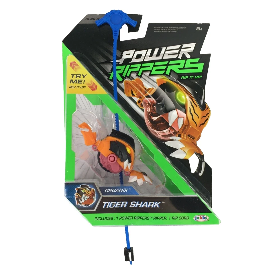 Power Rippers Single Pack Ripper and Rip Cord Tiger Shark Organix Series 01 NEW - Image 2 of 3