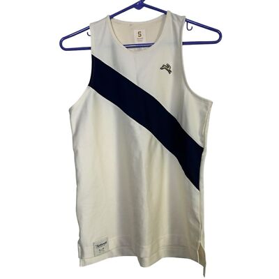 Tracksmith Strata Singlet Hare A.C. Ivory Navy Women