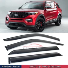 For 2020-2025 Ford Explorer Smoke Tinted Window Visors Rain Guards Deflectors