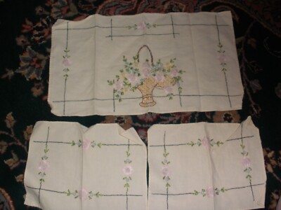dresser scarves to embroider Stamped & Embroidery Dresser Scarves & Pillowcases  DIY Kits