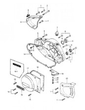 KAWASAKI KE 250 ENDURO 1977-1979 Kit vis CRUCIFORME inox moteur complet KE250