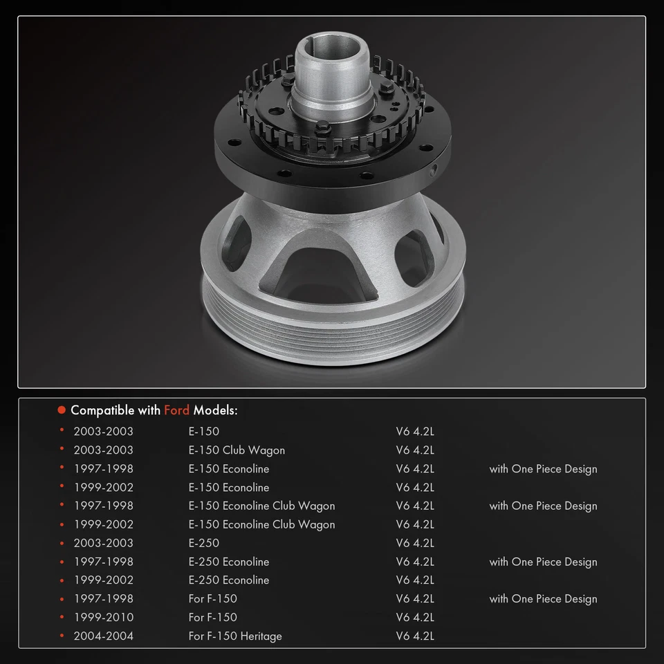 Engine Harmonic Balancer for Ford F-150 97-10 E-150 E-250 2003 E-150 Econoline - Image 2 of 4