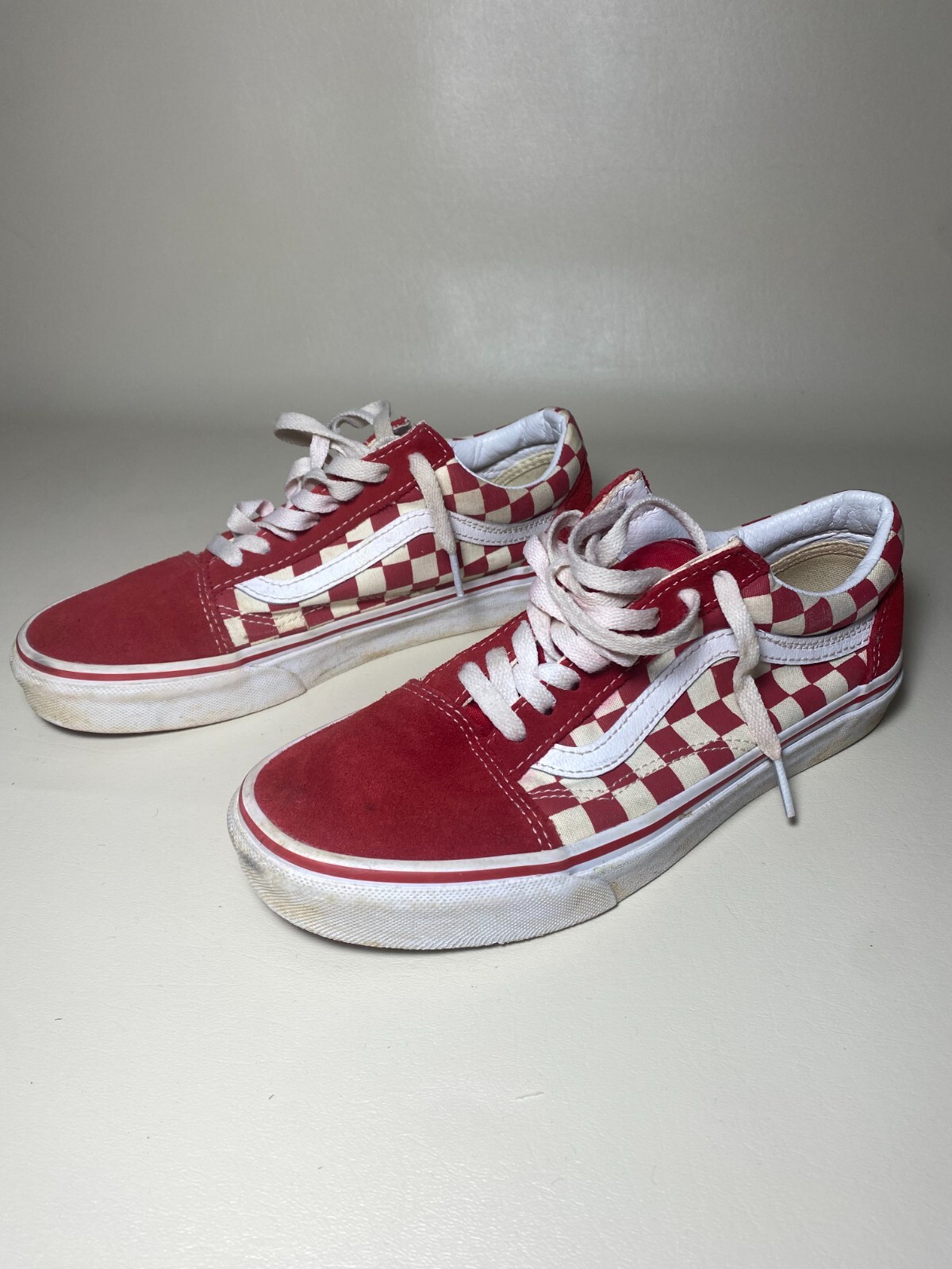 SAOLA Sneakers basse Vans Lacciate a scacchiera rosse uomo 6 5 donna 8