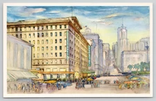 Postcard San Francisco California Manx Hotel at Union Square 